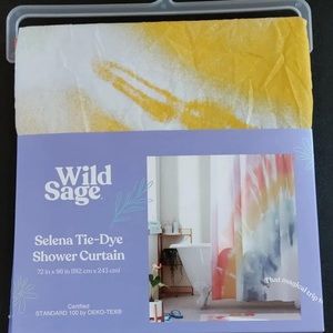 Wild Sage Selena Tie Dye Shower Curtain